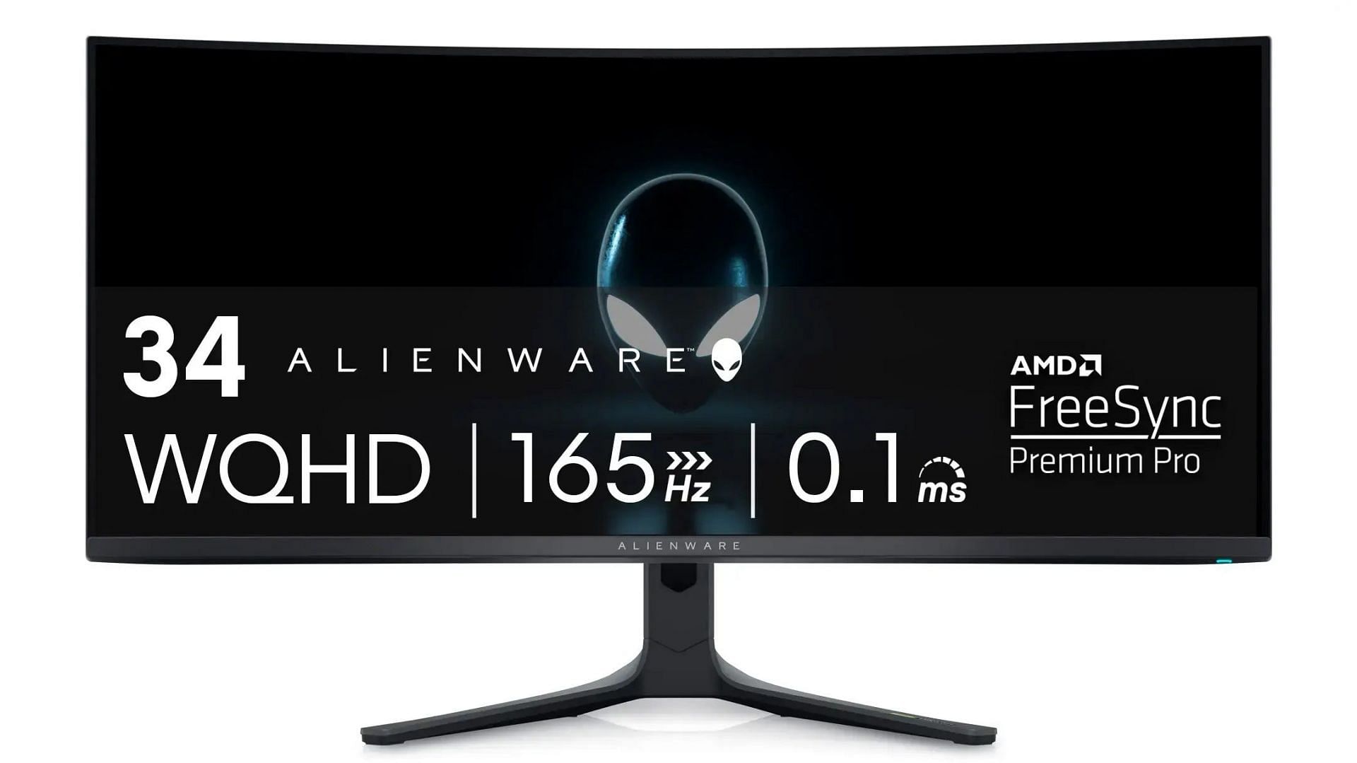 The Alienware 34&quot; Curved Gaming Monitor features a WQHD resolution along with a 165hz refresh rate (Image via Dell)