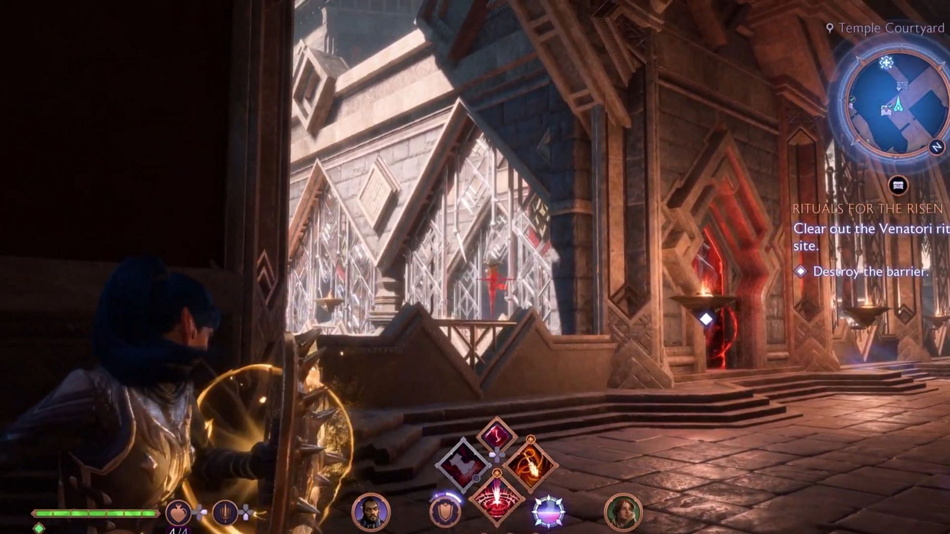 The third crystal is near the door itself (Image via EA || Youtube@Akifini&#039;s Gaming)