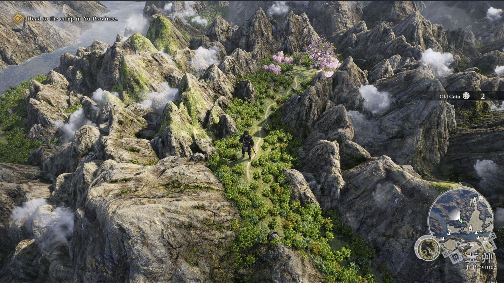 Even the overworld map is beautiful (Image via Koei Tecmo)