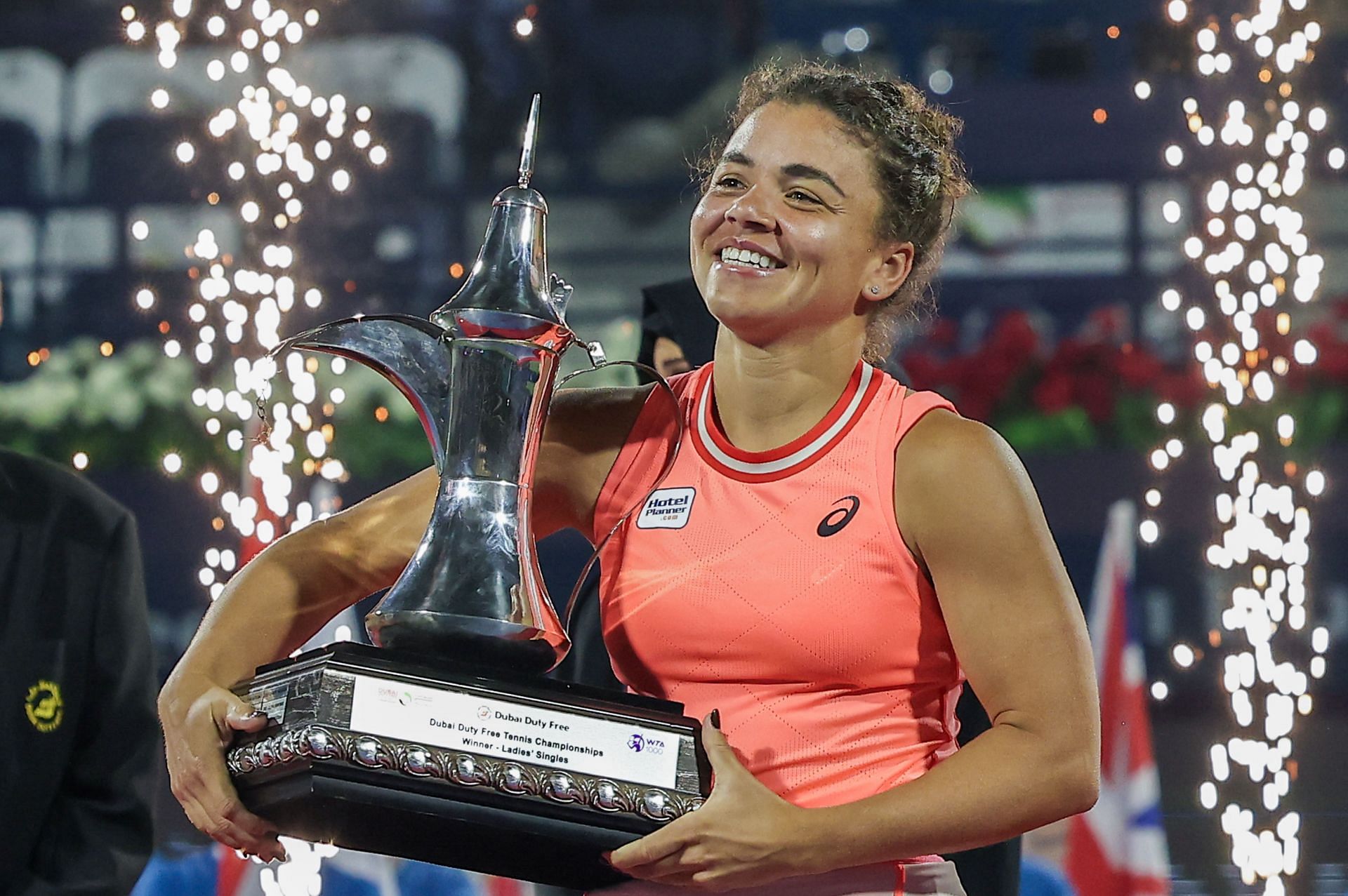 Jasmine Paolini at the Dubai Tennis Championships 2024. (Photo: Getty)