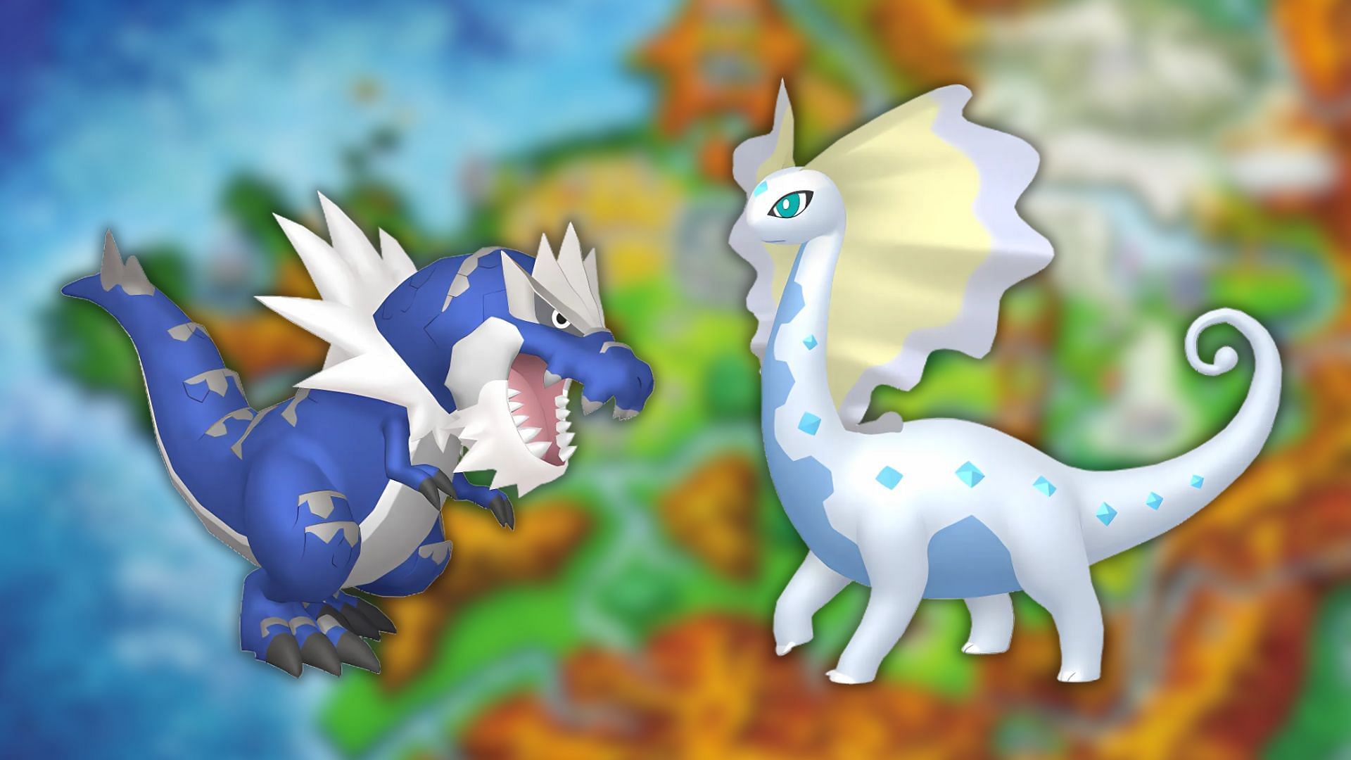 Tyrantrum and Aurorus&#039; shiny forms (Image via The Pokemon Company)