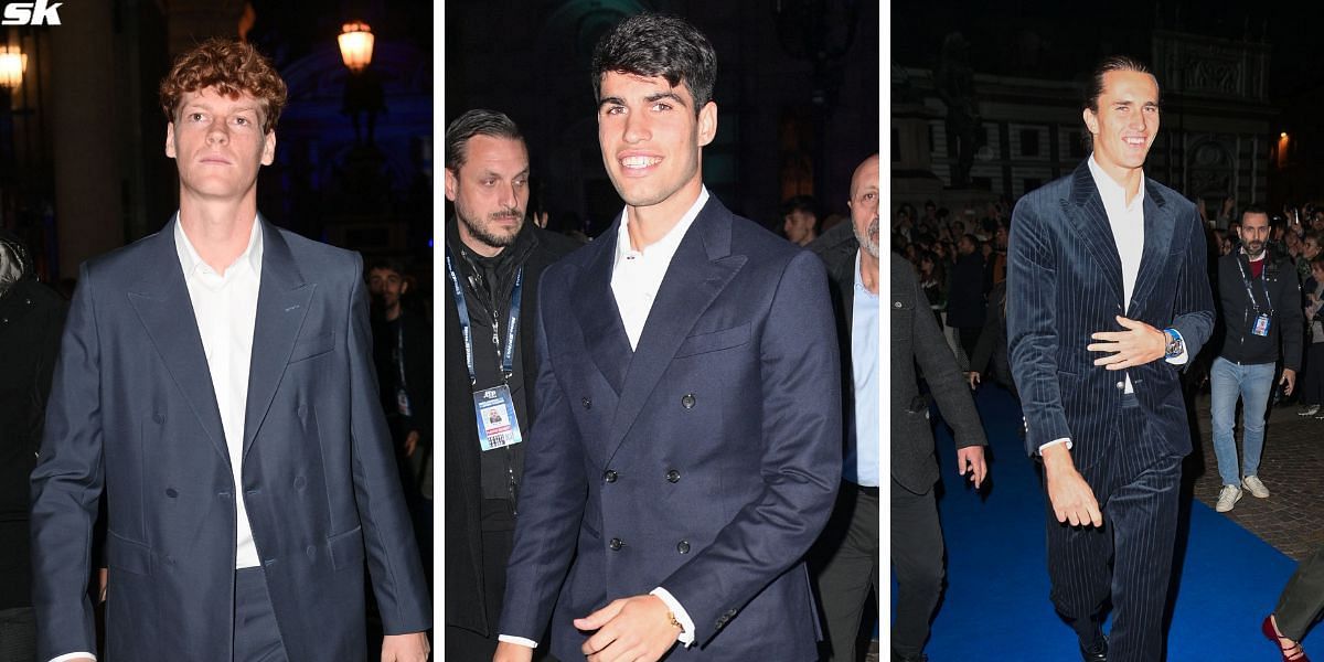 (From L-R) Jannik Sinner, Carlos Alcaraz &amp; Alexander Zverev [Image Source: Getty Images]