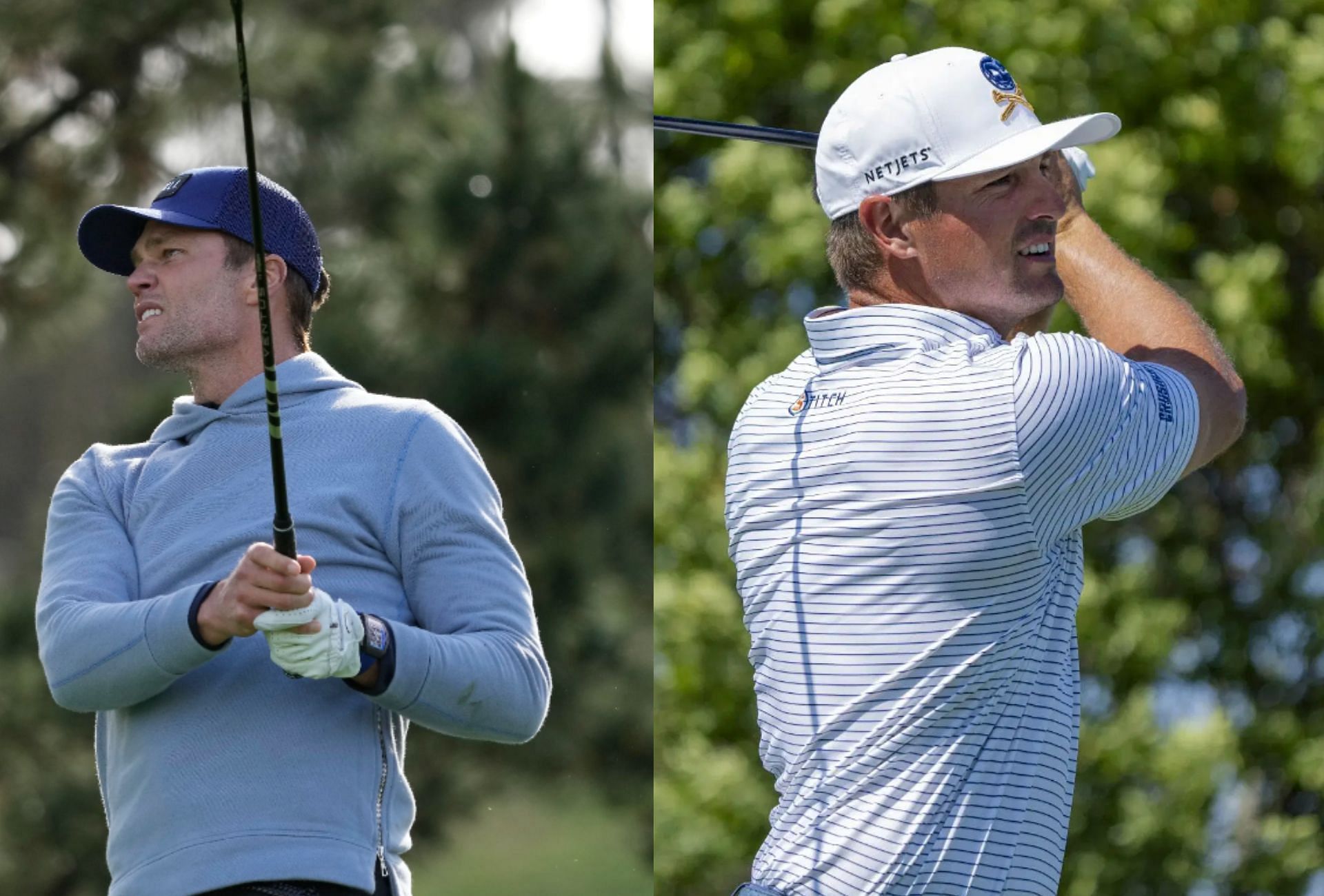 Tom Brady and Bryson DeChambeau (Image via Imagn/Getty).