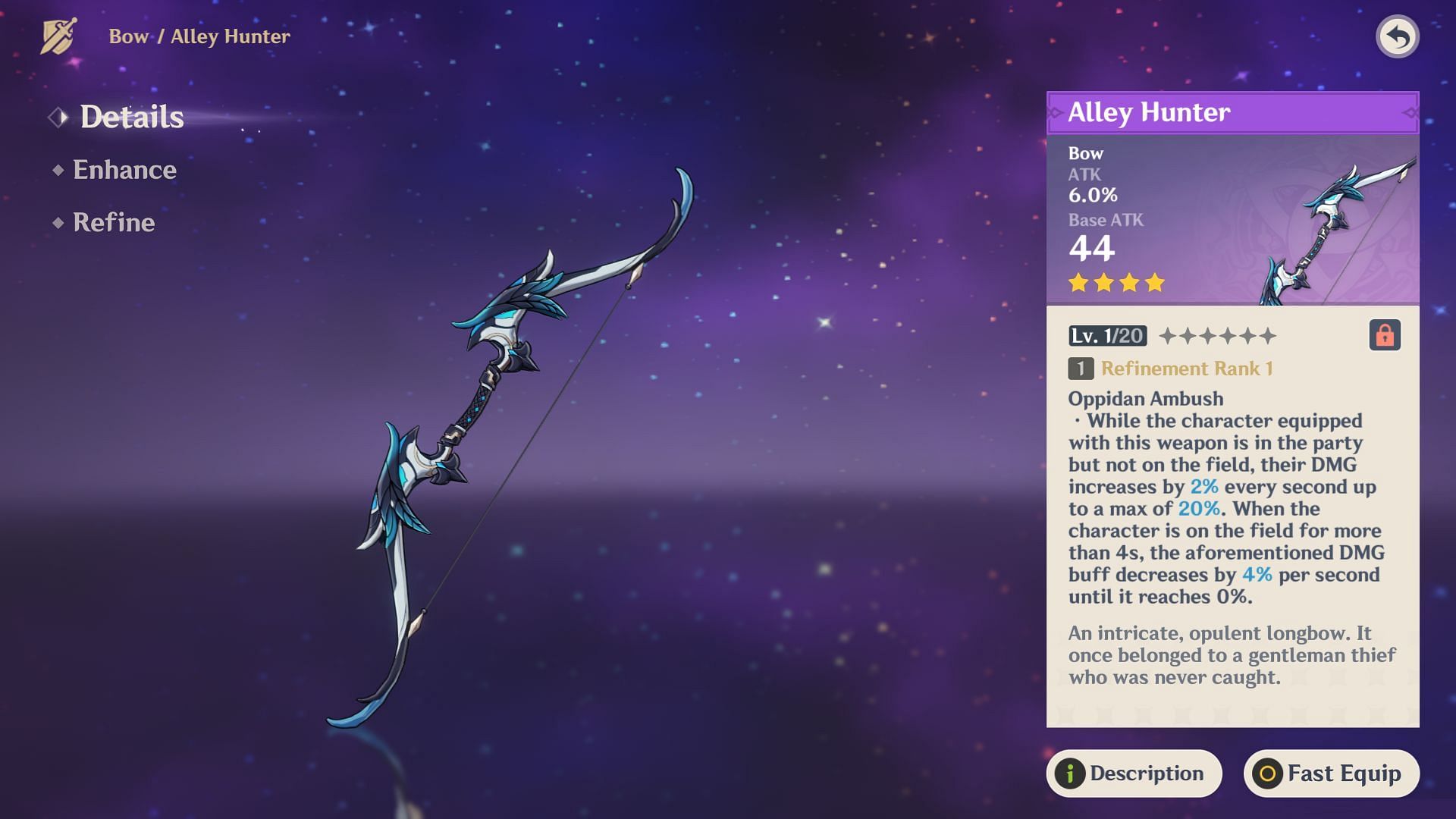 Alley Hunter is a great 4-star weapon (Image via HoYoverse)