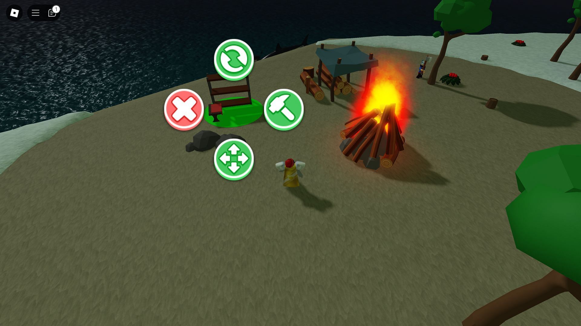 Using the Build Mode (Image via Roblox)