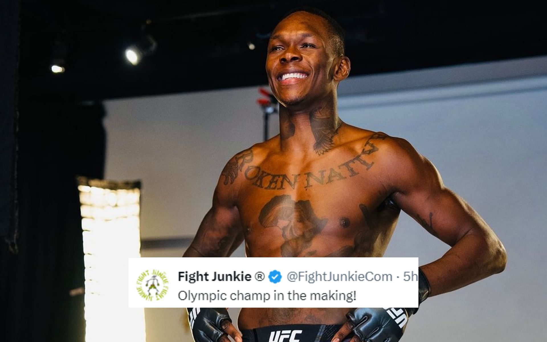 Fans react to Israel Adesanya dancing. [Image courtesy: @stylebender on Instagram]