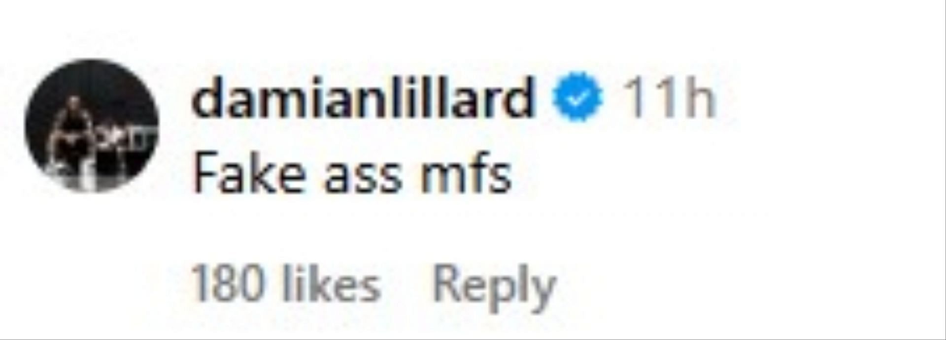 Damian Lillard called out a Blazers fan page on the comments section