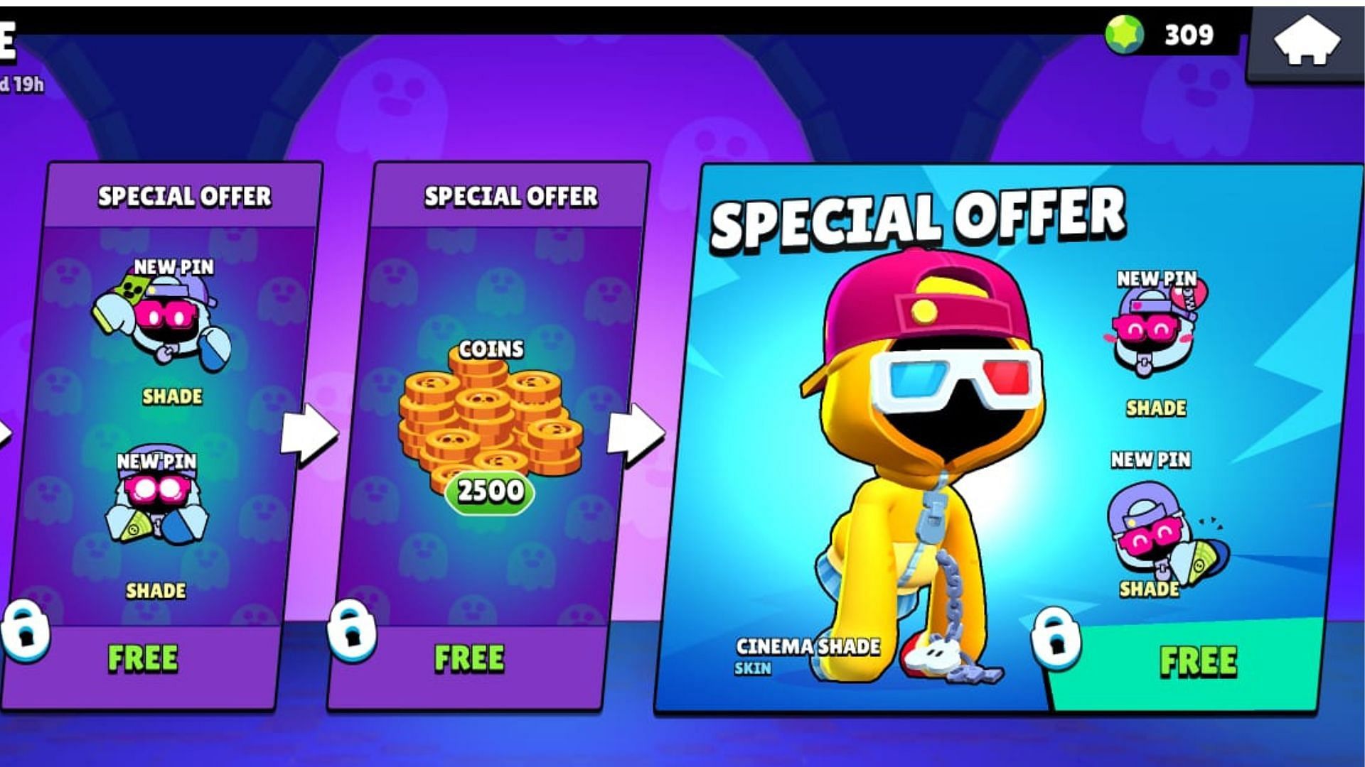 Brawl Stars&#039; Shade Value Pack (Image via Supercell)