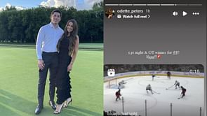 Zach Werenski’s fiance Odette Peters reacts to his OT winner and career best night against Lightning