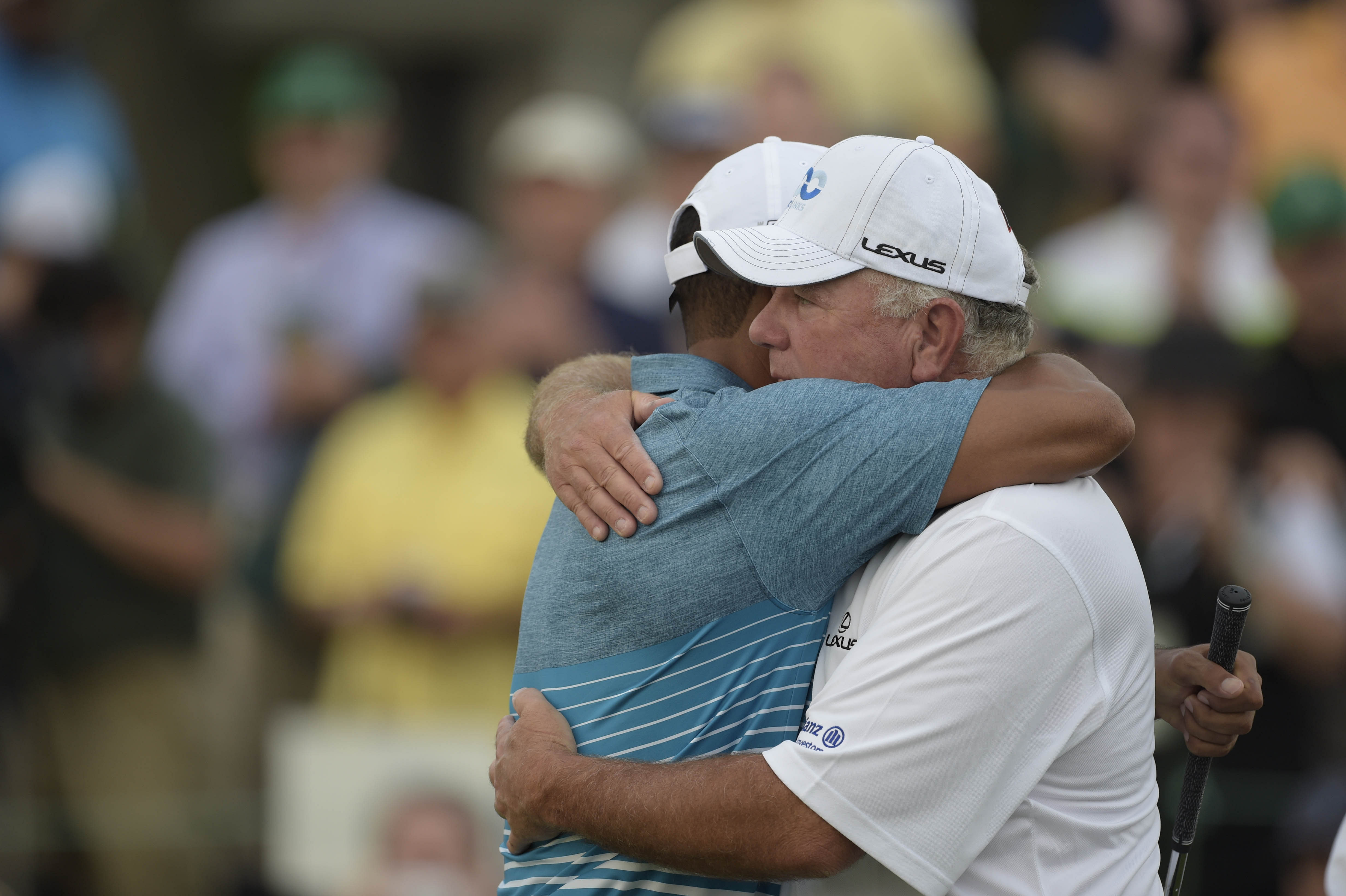 Tiger Woods and Mark O&#039;Meara, The Masters, 2015 (Image via Imagn).