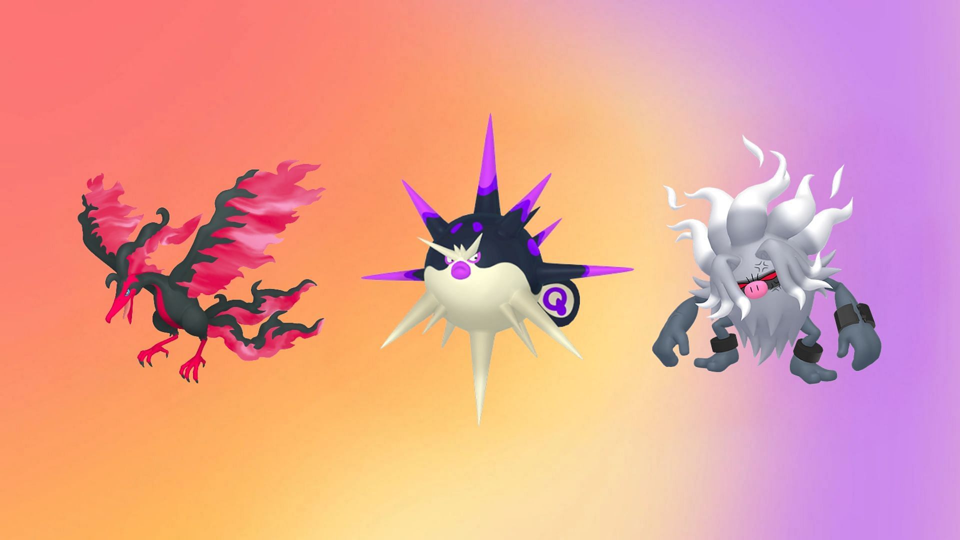 Galarian Moltres, Overqwil, and Annihilape (Image via TPC)