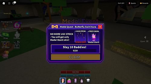 The Medal Quest (Image via Roblox)