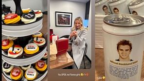 Flames players' significant others throw Mikael Backlund's wife Frida a "1000 margaritas" party after husband's NHL milestone