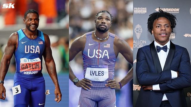 Justin Gatlin, Noah Lyles and Ishowspeed