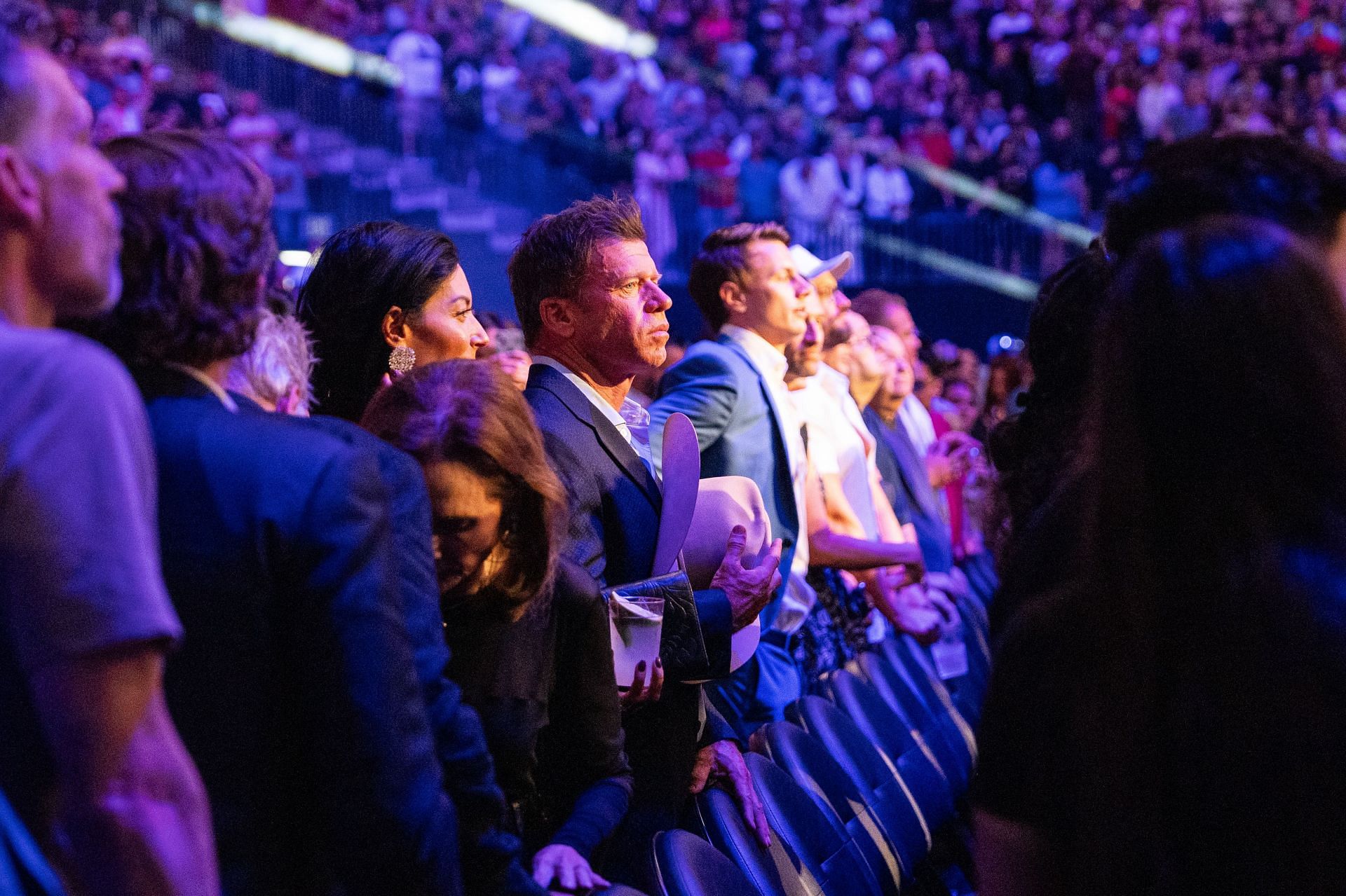 Taylor Sheridan attends the Saul Canelo Alvarez v Edgar Berlanga (Image via Getty)