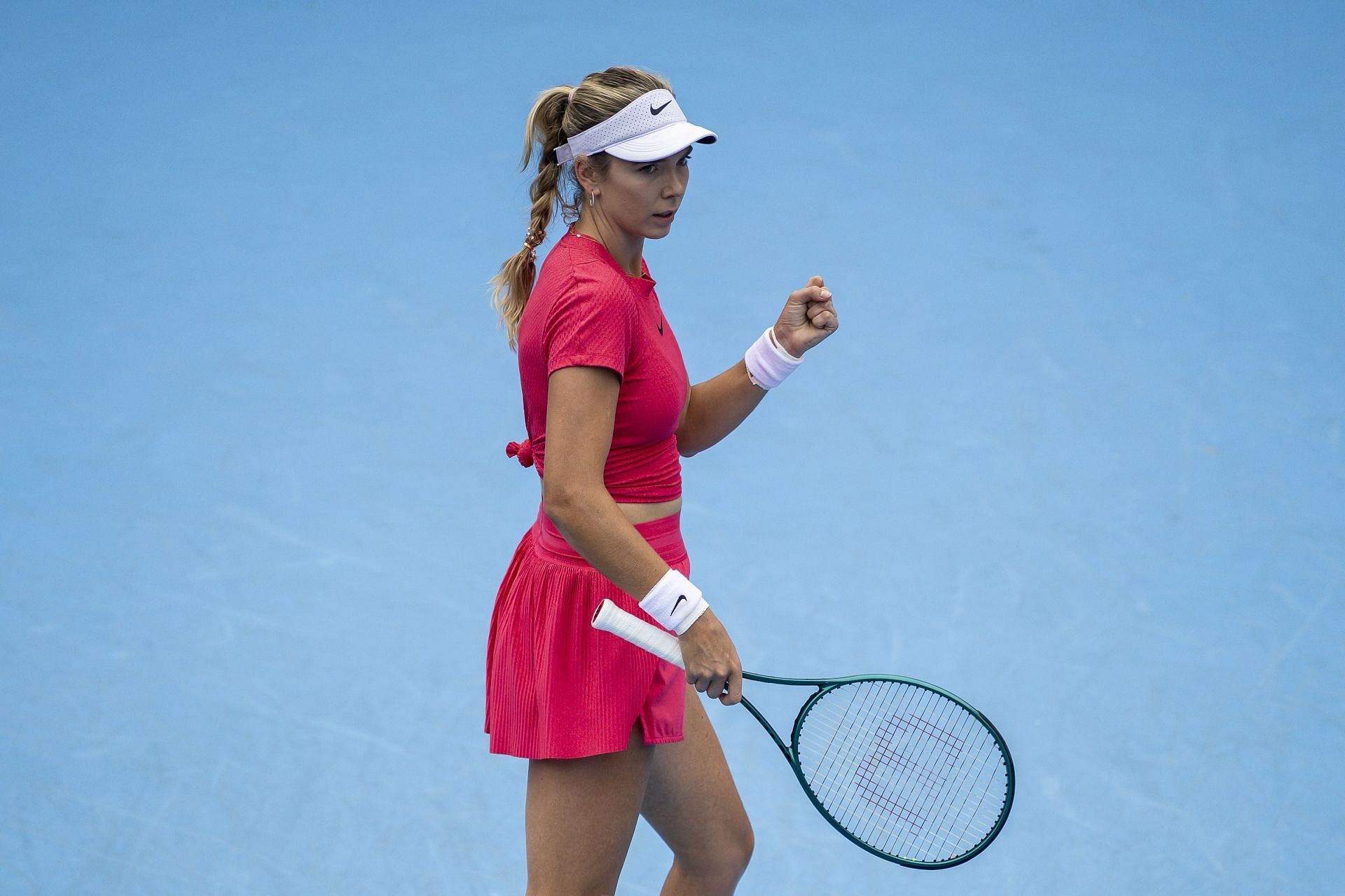 Boulter celebrates a point in the Hong Kong Tennis Open - Source: Getty