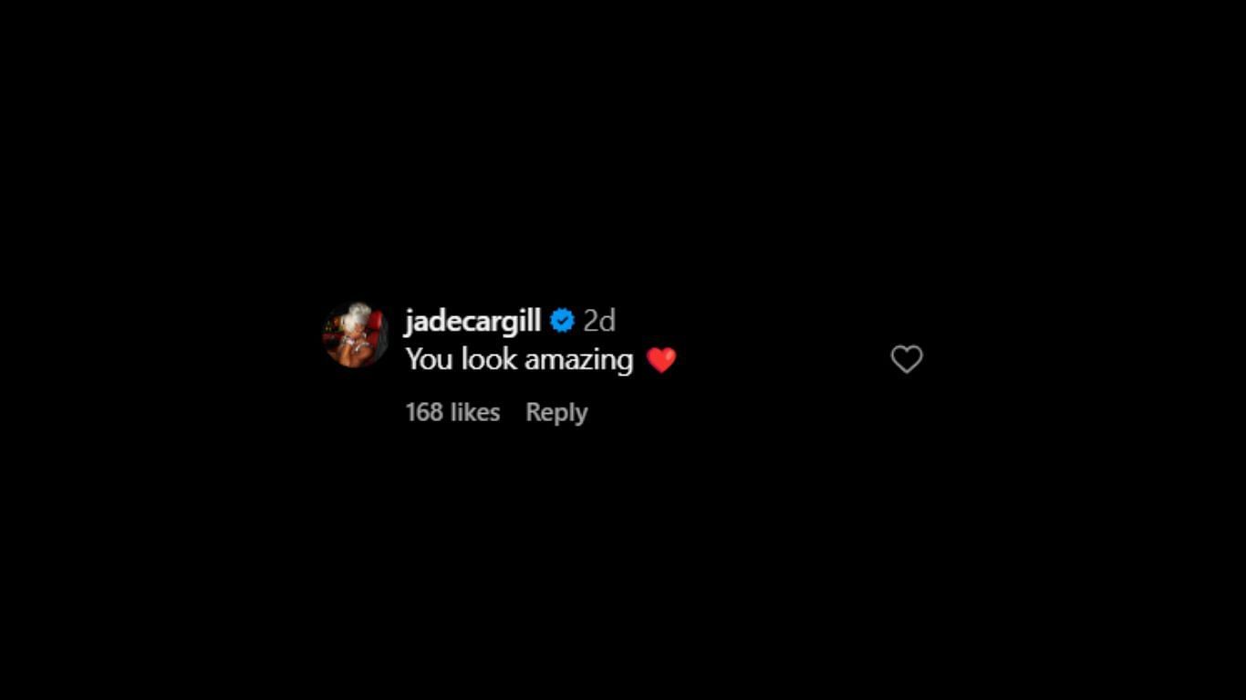 Jade Cargill&#039;s comment on Saraya&#039;s Instagram post