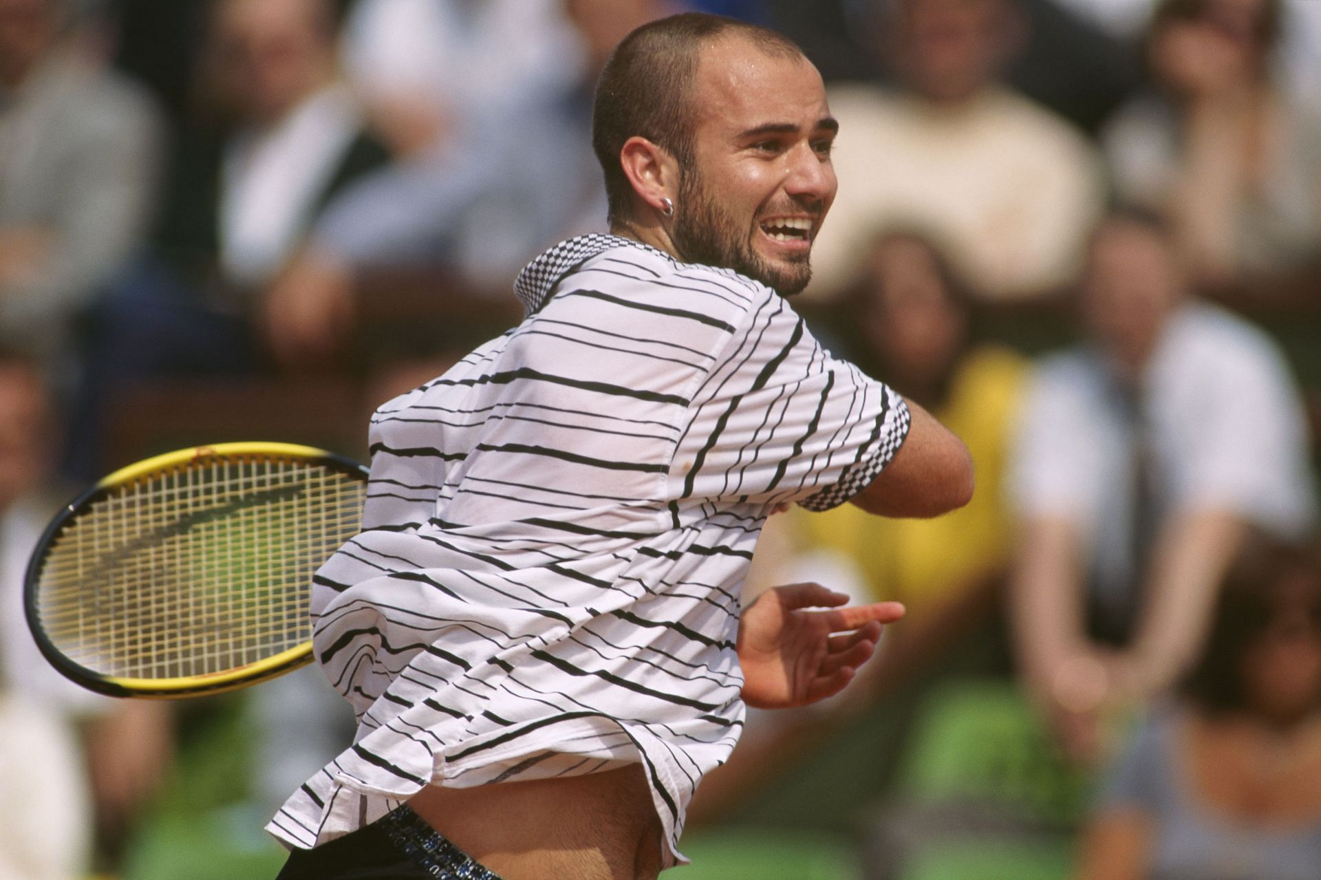 Agassi pictured at 1995 French Open - Image Source: Getty