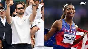 Serena Williams' husband Alexis Ohanian reacts as Gabby Thomas wins major honor for her victorious pursuits in the Olympic season