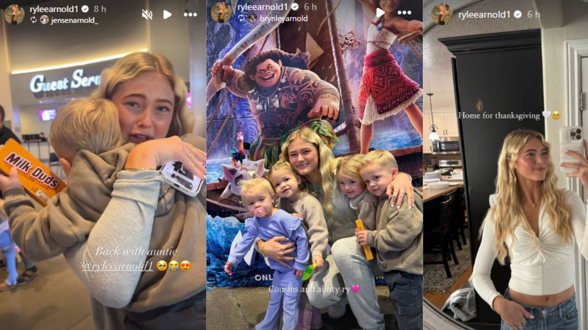 Screengrab of Rylee Arnold&#039;s Instagram Stories [Image Source : Rylee Arnold&#039;s Instagram]