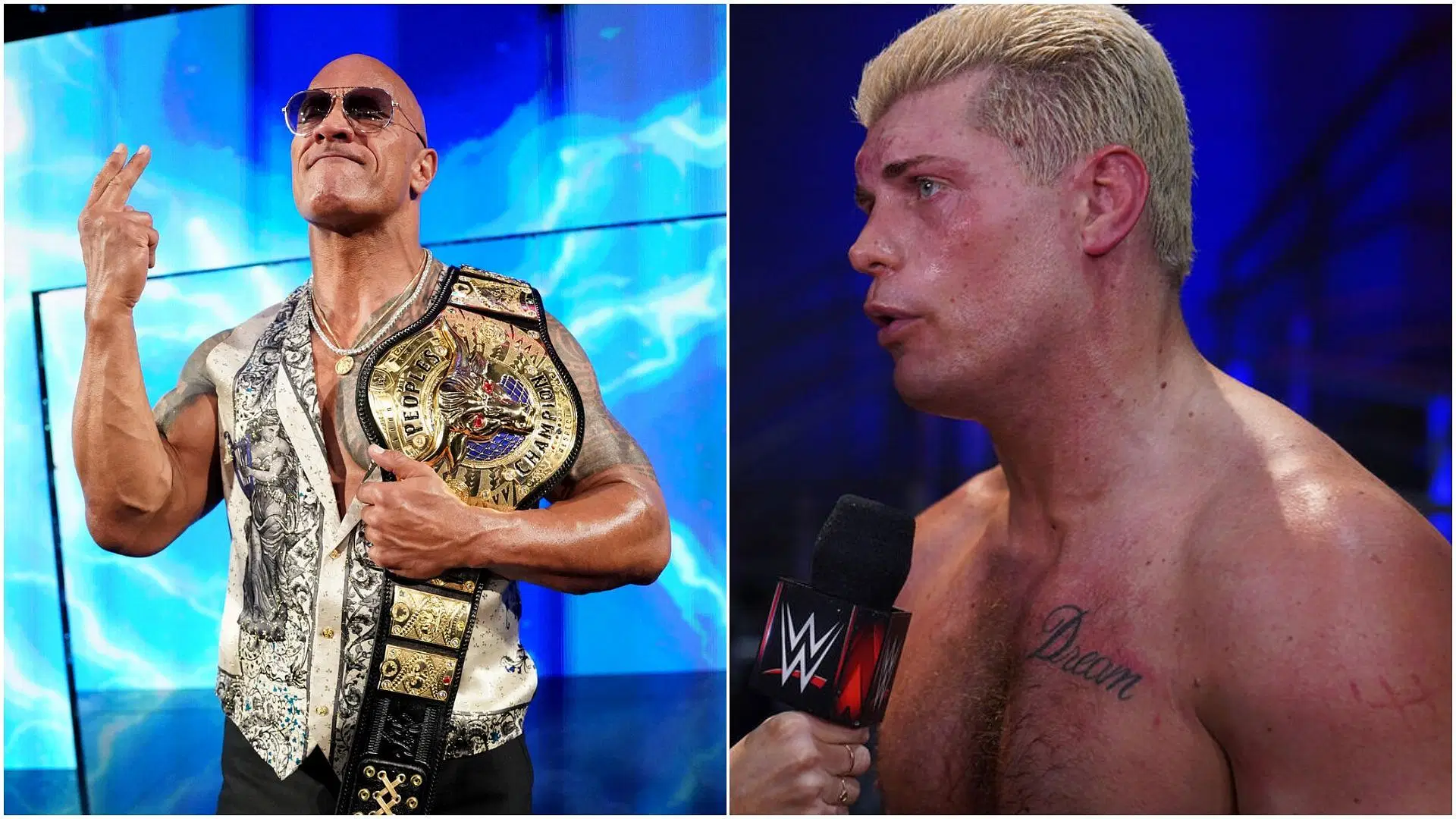 The Rock (left), Cody Rhodes (right). [Pictures via: WWE.com]