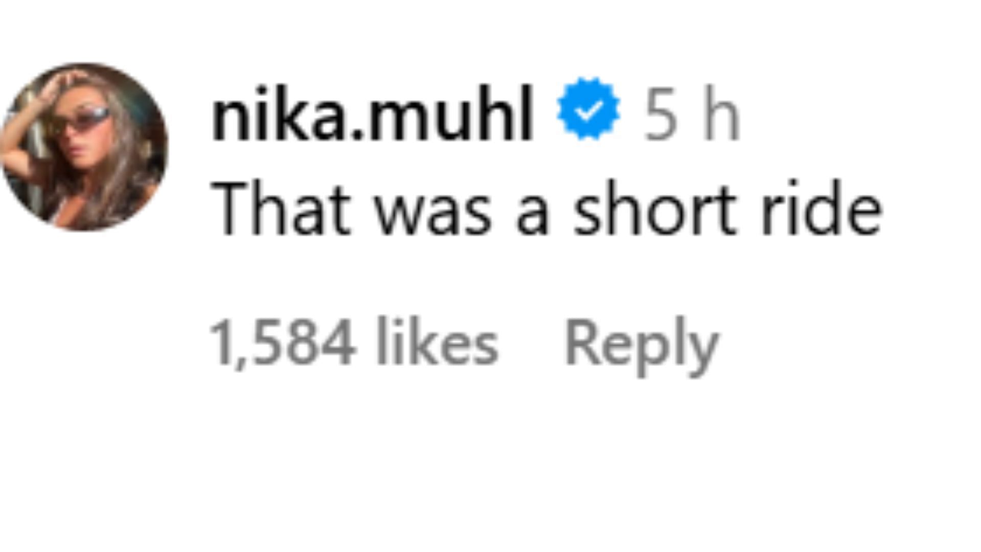 Nika M&uuml;hl was quick to make a comment on Paige Bueckers&#039; reel to promote Uber.