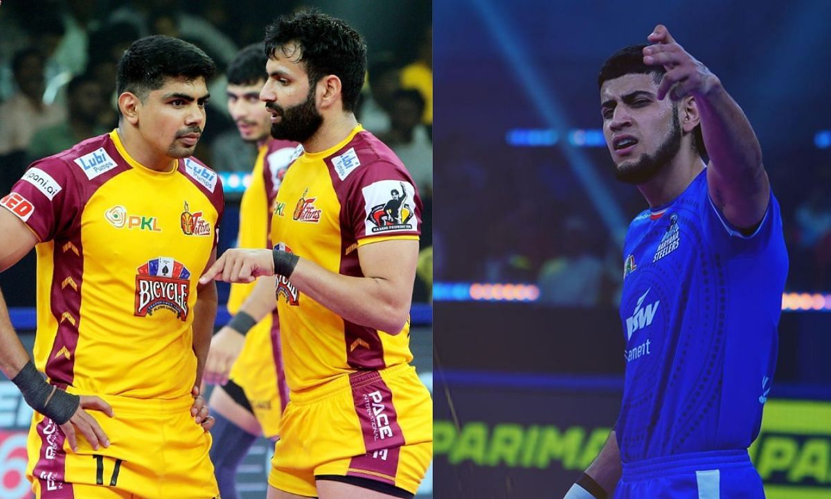 पवन सेहरावत vs मोहममदरेजा शादलू (Photo Credit - Instagram/ telugu_titans/haryanasteelers)