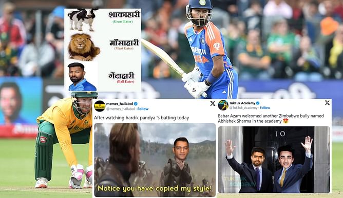 “Your apology should be as louder as your disrespect was”- Top 10 funny memes as India reach 124/6 in 1st innings of 2nd T20I vs South Africa 2024