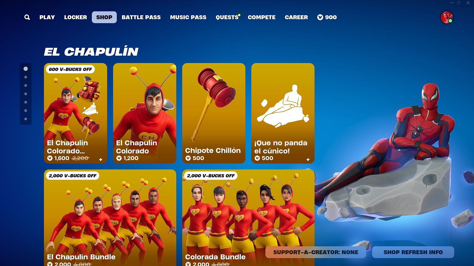 You can purchase the El Chapul&iacute;n Colorado skin in Fortnite separately (Image via Epic Games)