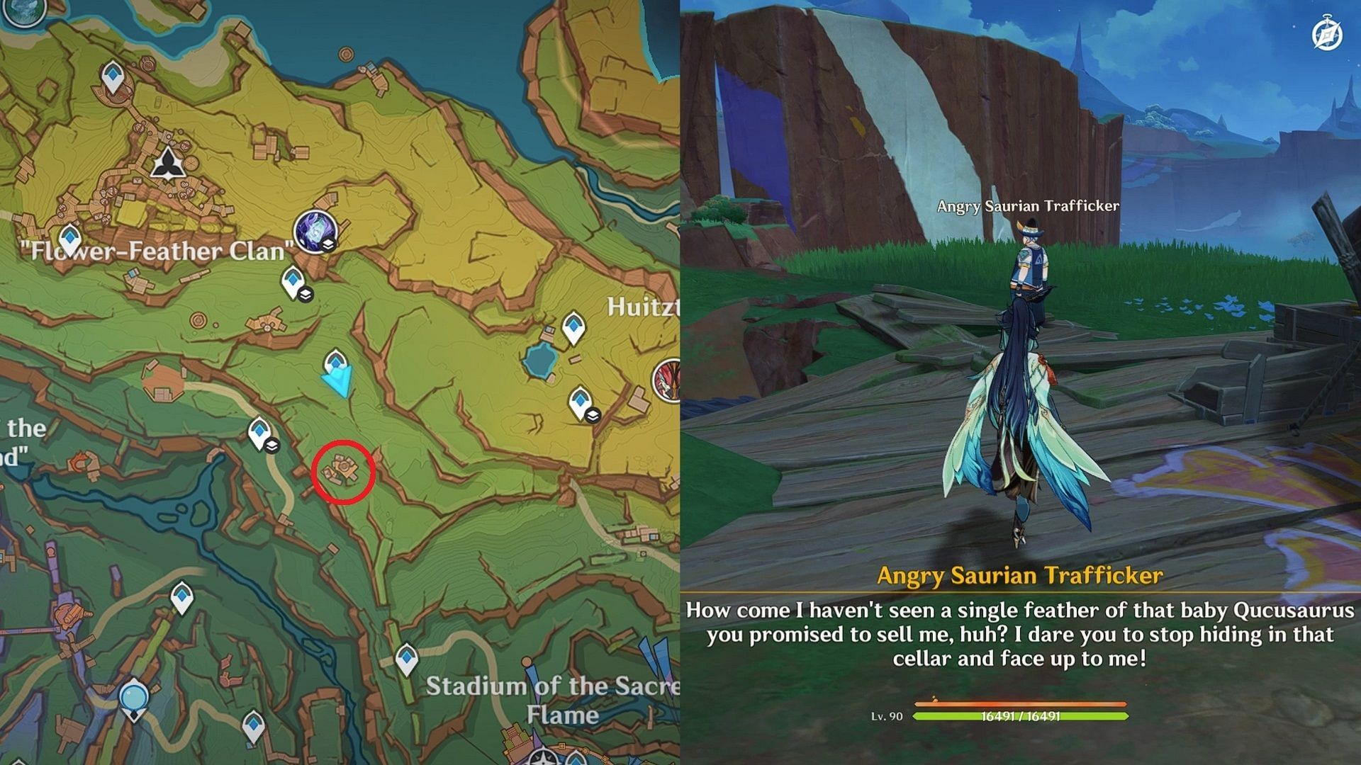 Molting Season quest location (Image via HoYoverse)