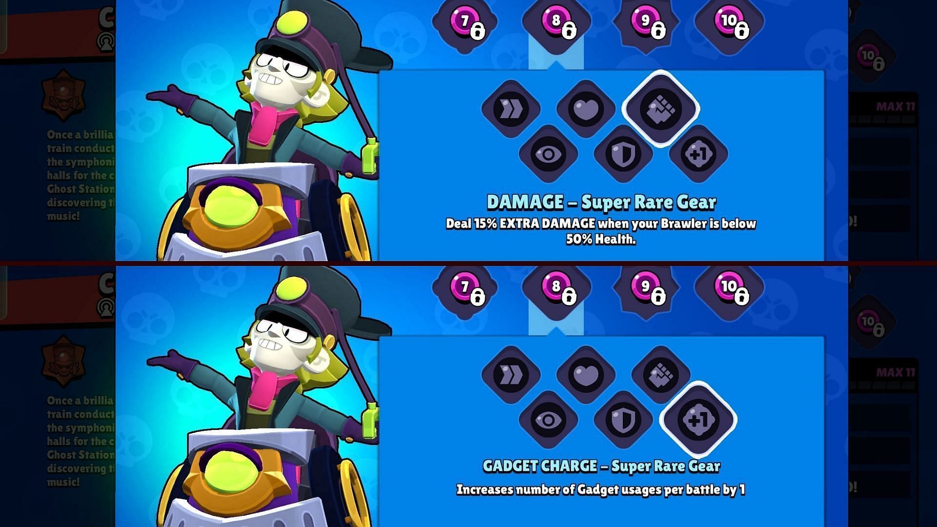 Damage and Gadget Charge Gear (Image via Supercell)