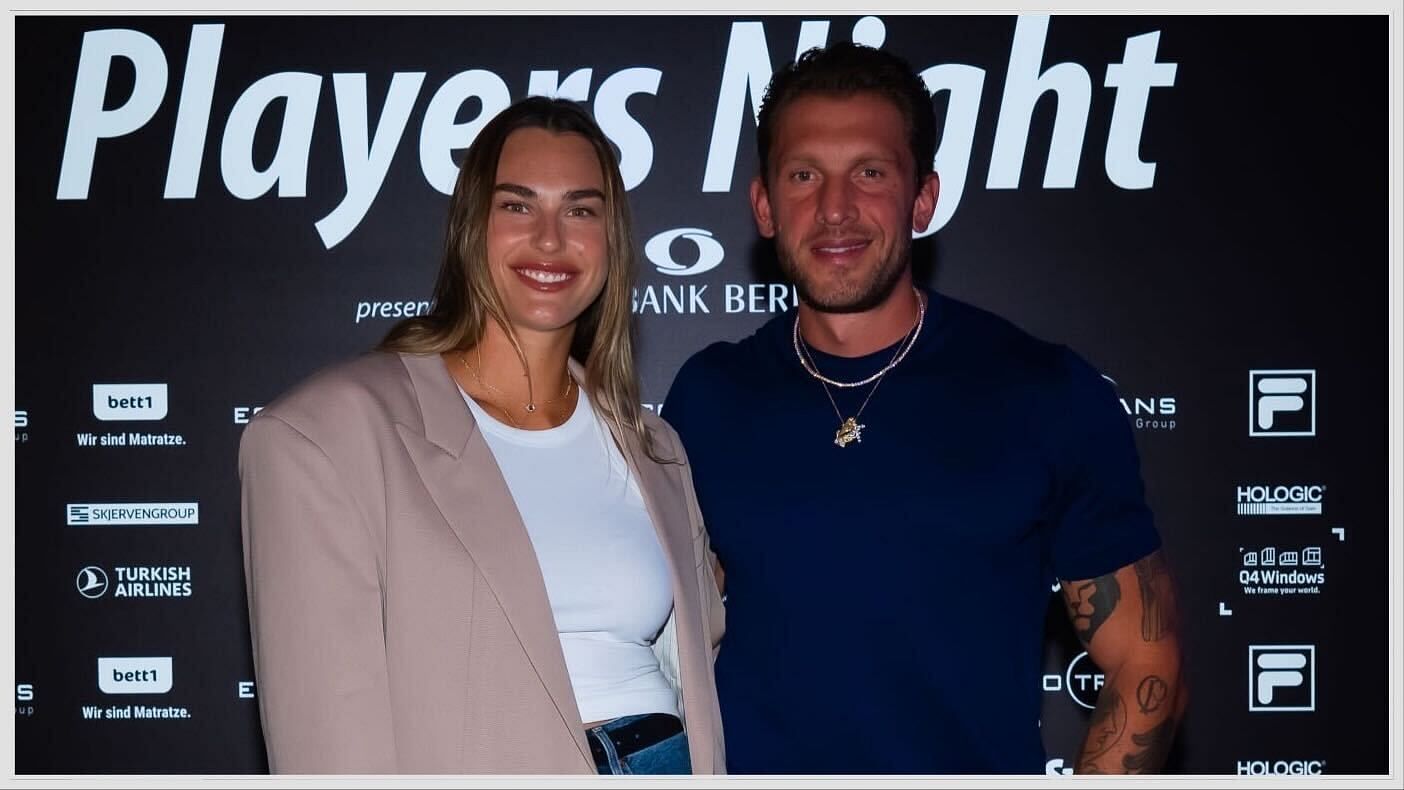 Aryna Sabalenka with her boyfriend Georgios Frangulis [Image Source: Getty Images]