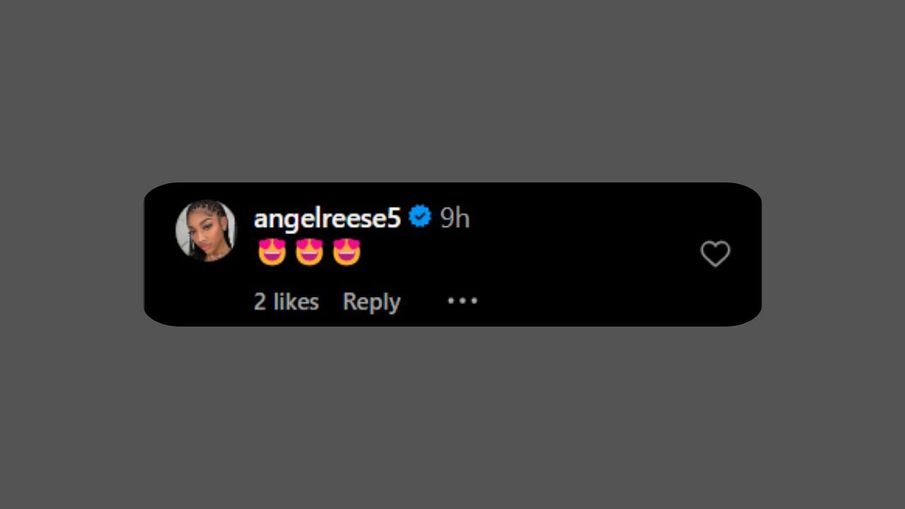 Angel Reese comments on Myra Gordon&#039;s IG post. (Credits: @myra.christina/Instagram)