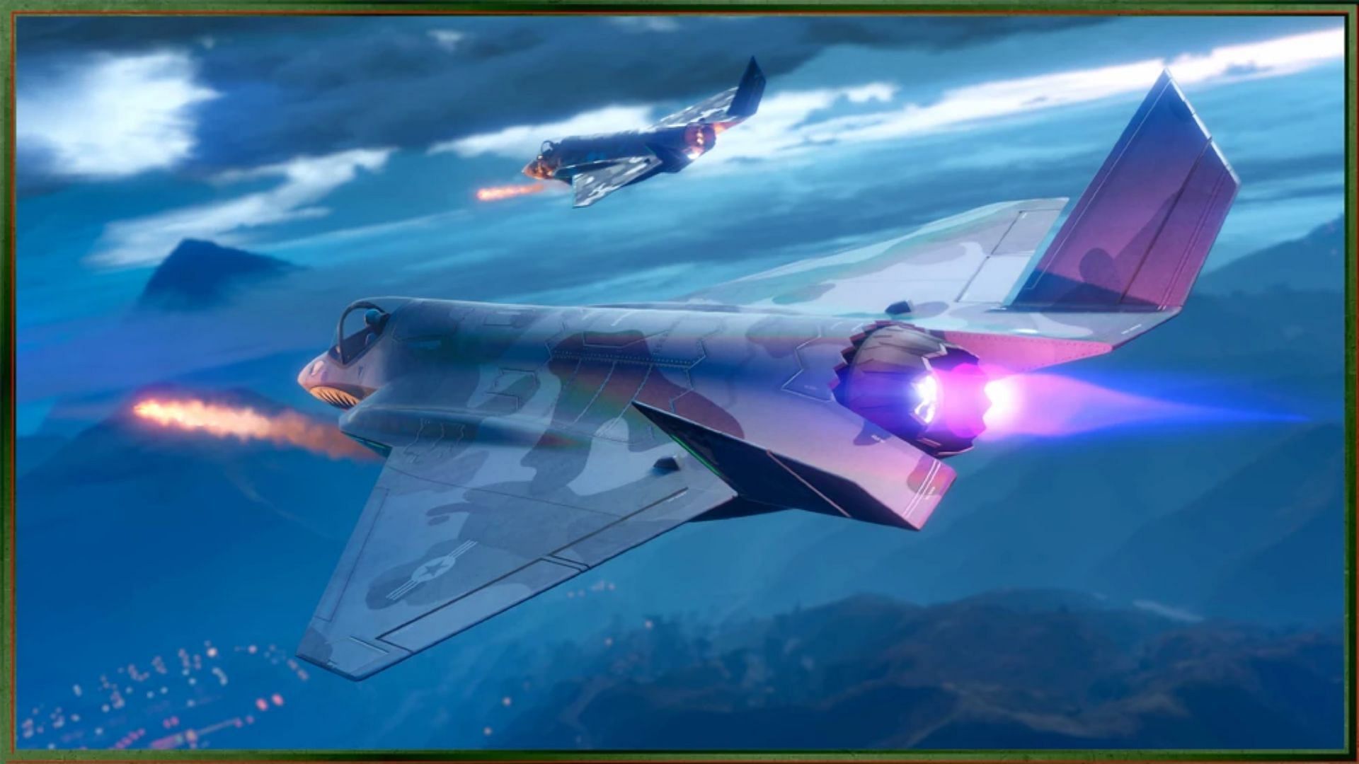 A screenshot of the Mammoth F-160 Raiju for GTA Online aircraft guide readers (Image via Rockstar Games)