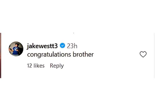 Jake West congratulating Meleek Thomas (Image screenshot via IG/@tiptonedits)