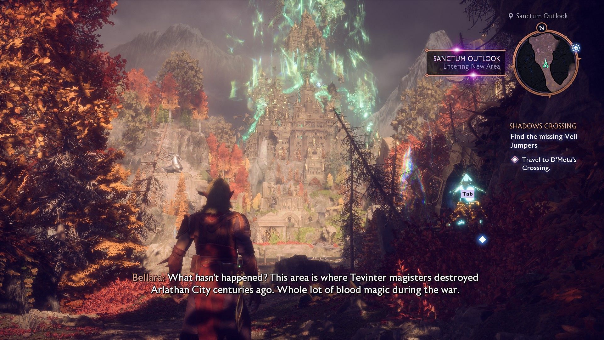 Locations in Dragon Age The Veilguard: The Elven ruins of Arlathan Forest (Image via EA)