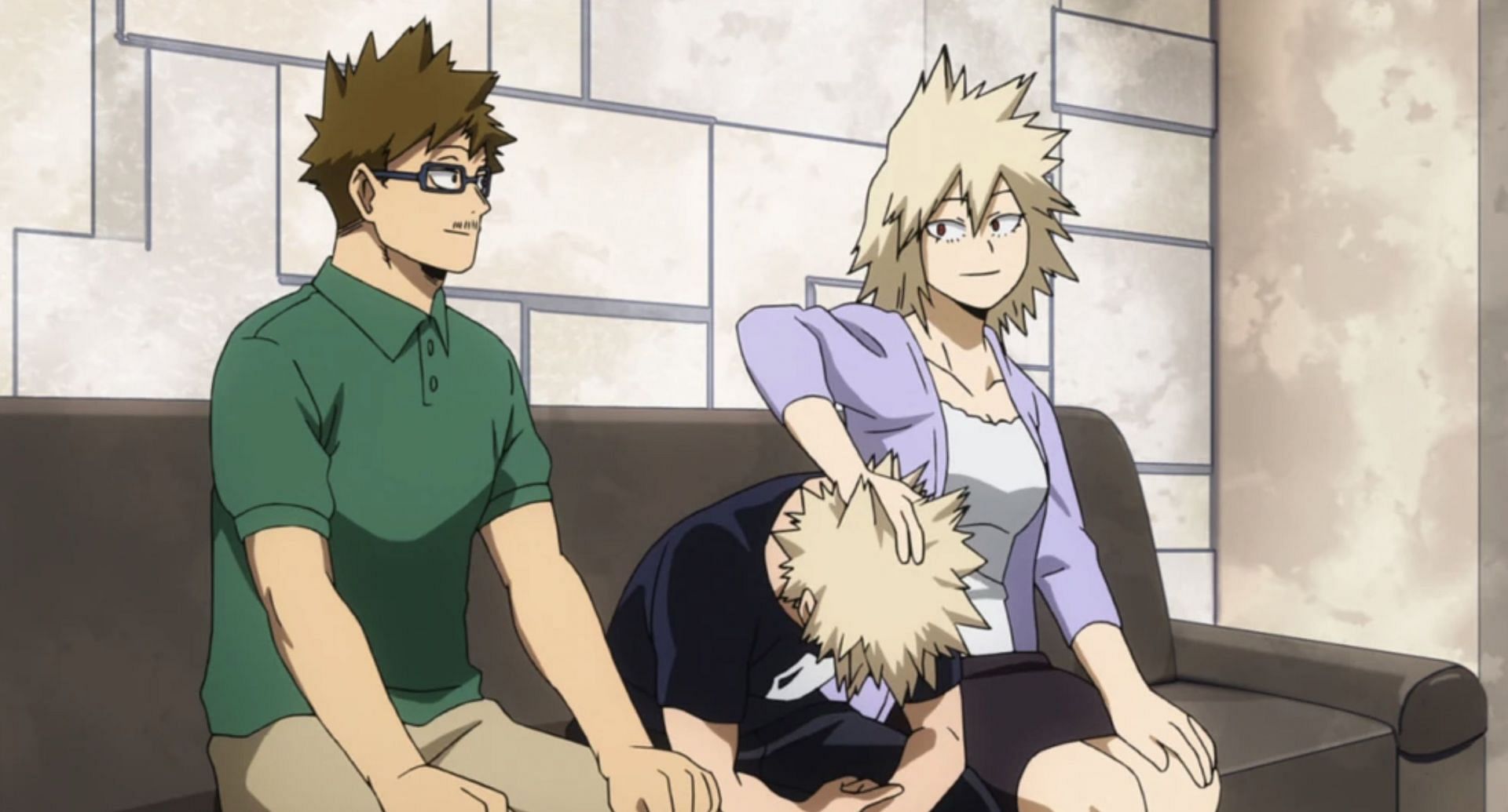 Bakugo family as seen in anime (Image via Studio Bones)