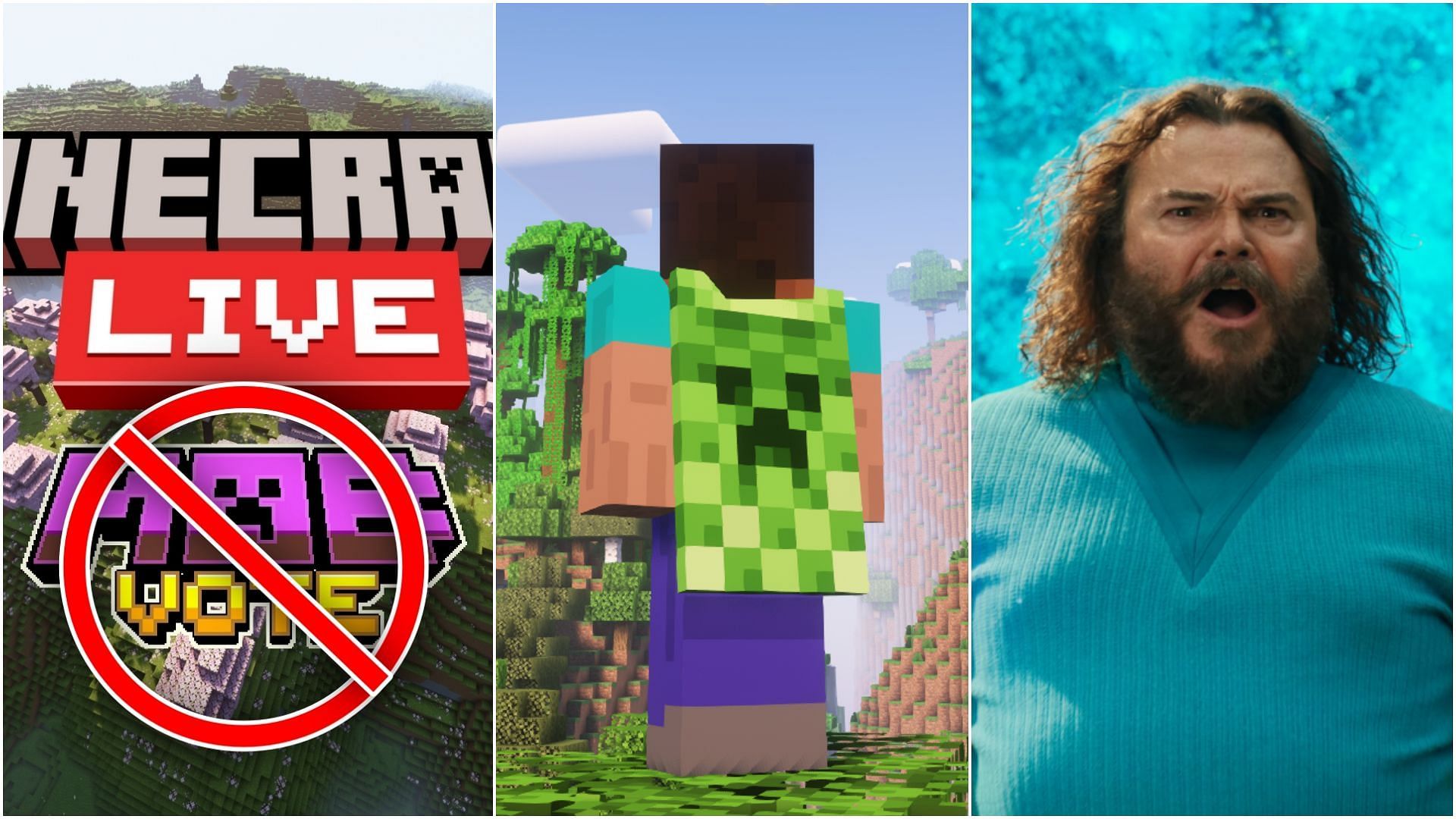 A lot happened in the world of Minecraft this year (Image via Mojang Studios || Warner Bros/YouTube)