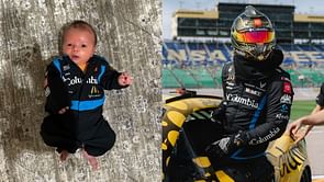 Bubba Wallace shares adorable snaps of his son’s first Halloween, dressed up as his “favorite NASCAR driver”