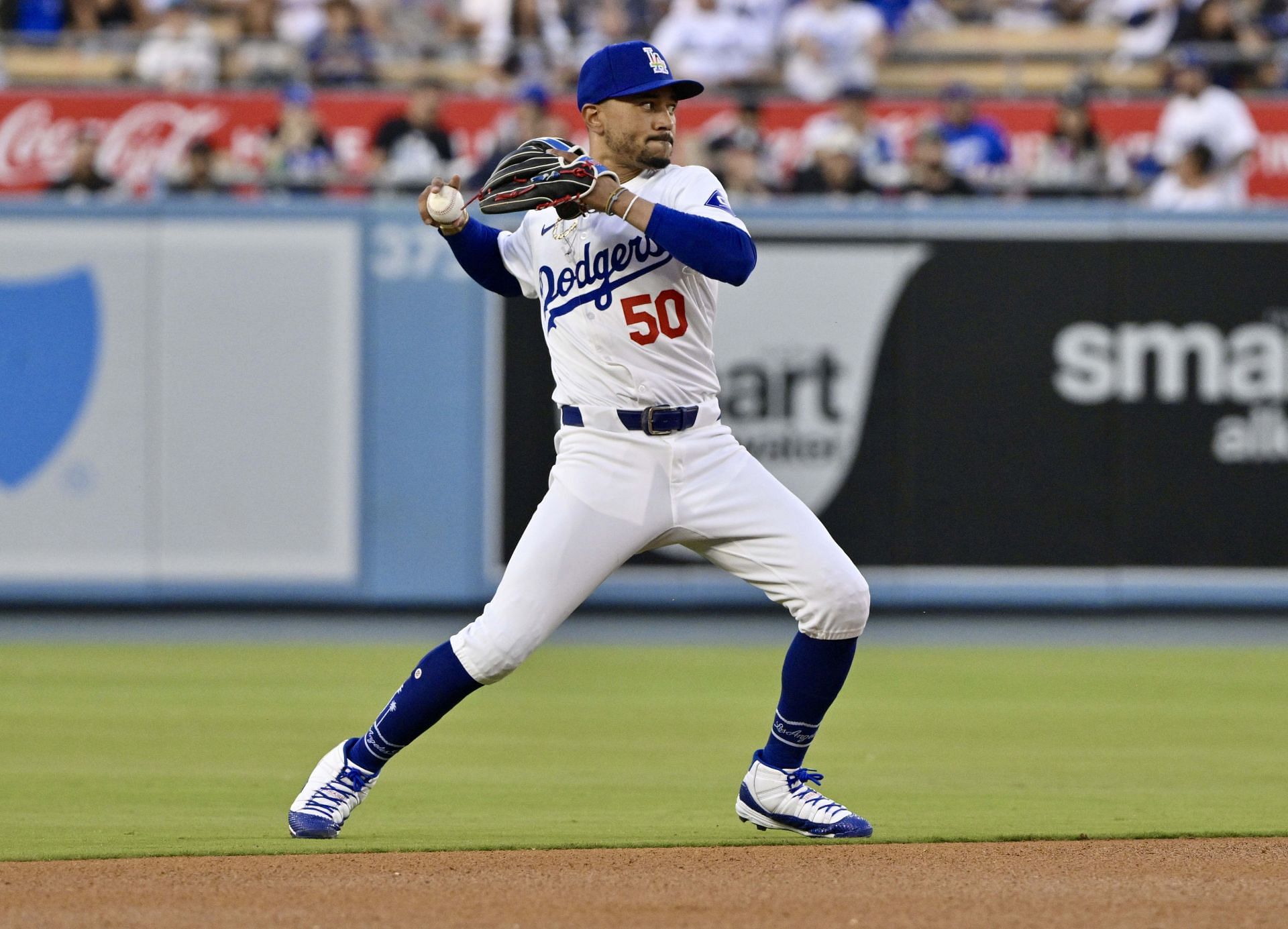 Los Angeles Dodgers defeated the Kansas City Royals 4-3 to win a baseball game at Dodger Stadium. - Source: Getty