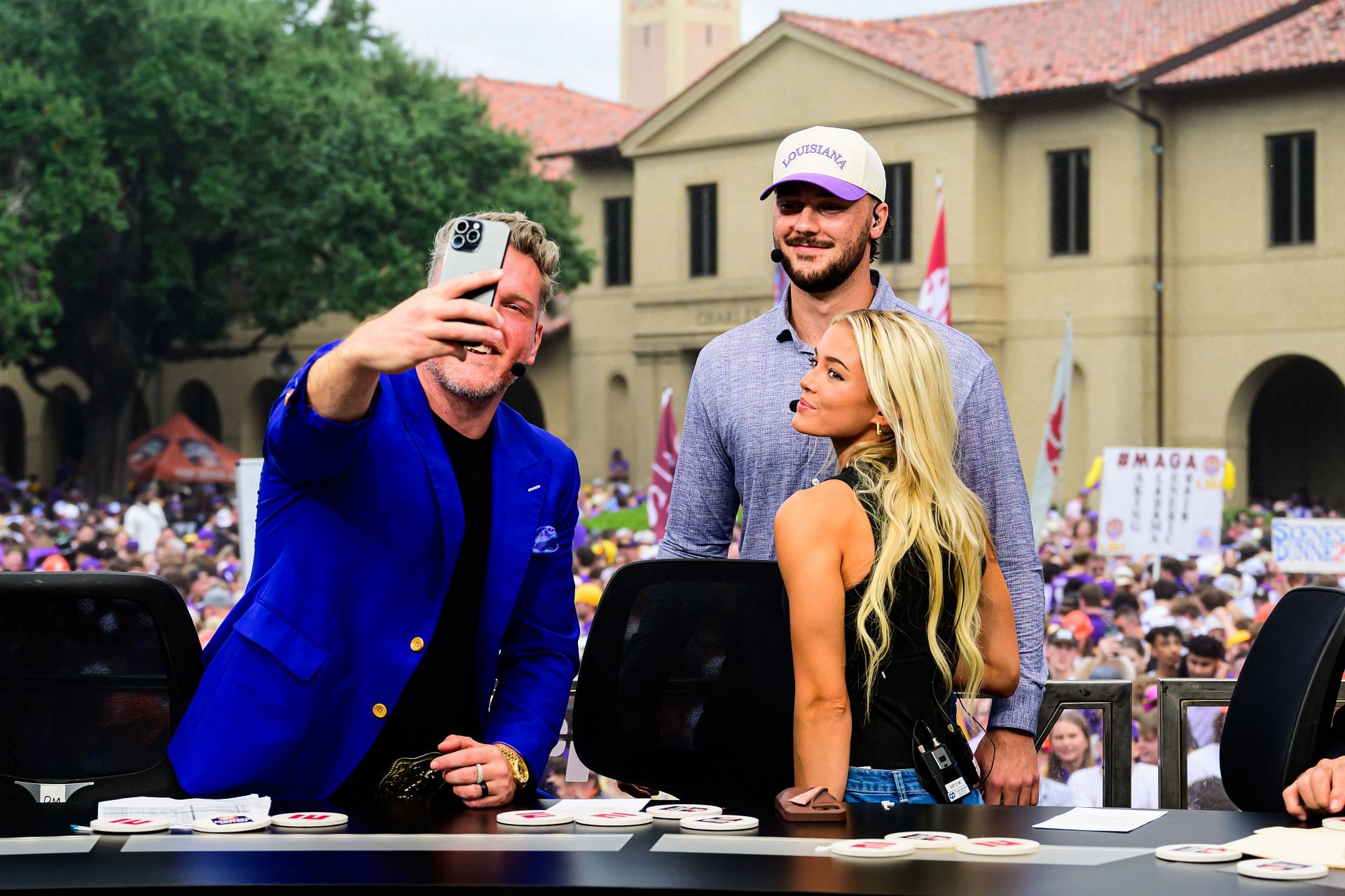 Olivia Dunne during College GameDay before Alabama v LSU match-up- (Source: Getty)