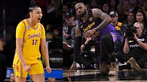 “That’s a future LA Spark”: Hoops fans react as USC’s JuJu Watkins reps special LA Lakers jersey