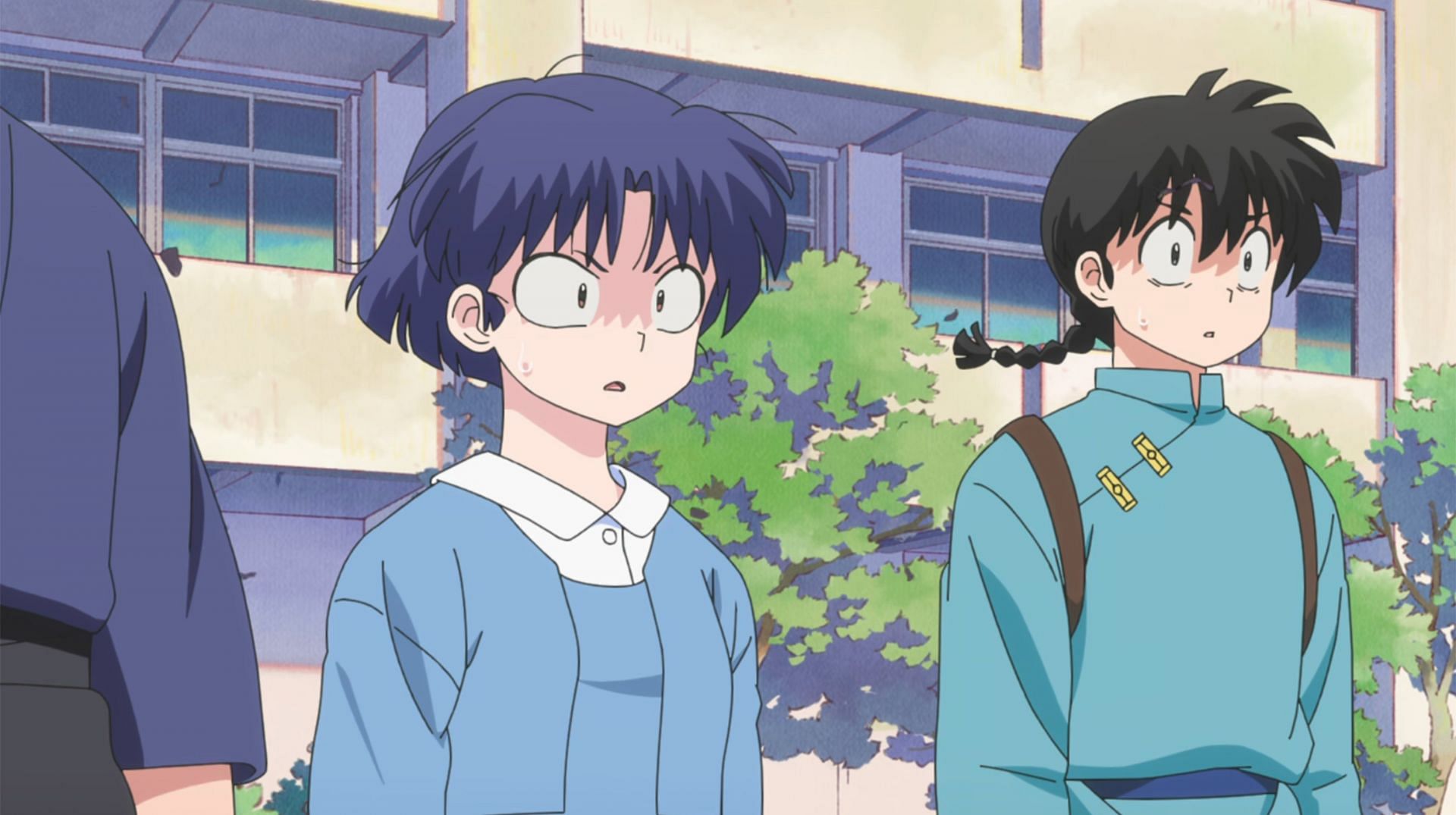 Akane and Ranma watching Kodachi&#039;s shenanigans (Image via MAPPA).