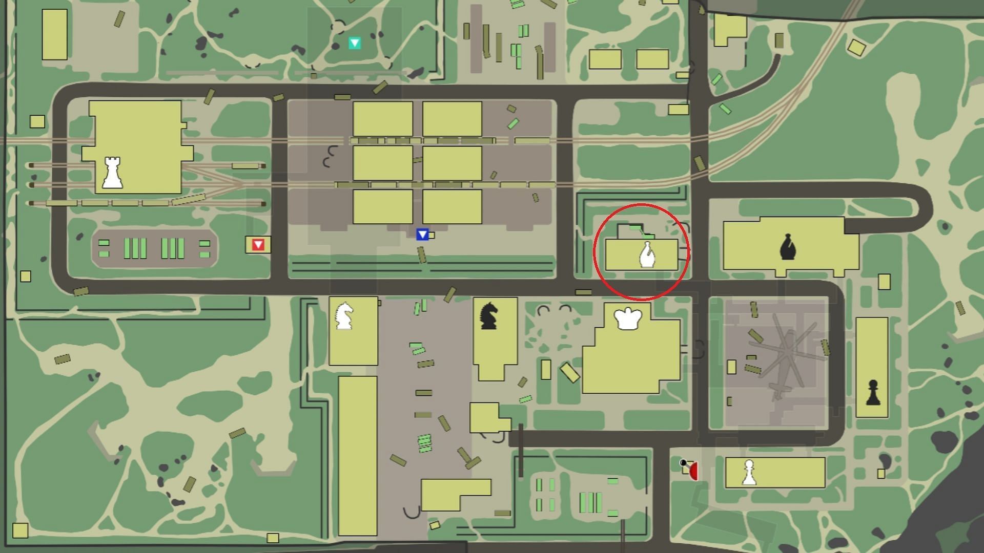 Location of the White Bishop building on Reserve (Image via Battlestate Games II Tarkov Wiki)