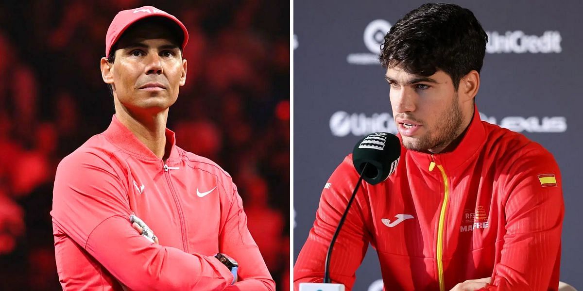 Rafael Nadal (L) and Carlos Alcaraz (R) (Image Source: Getty)