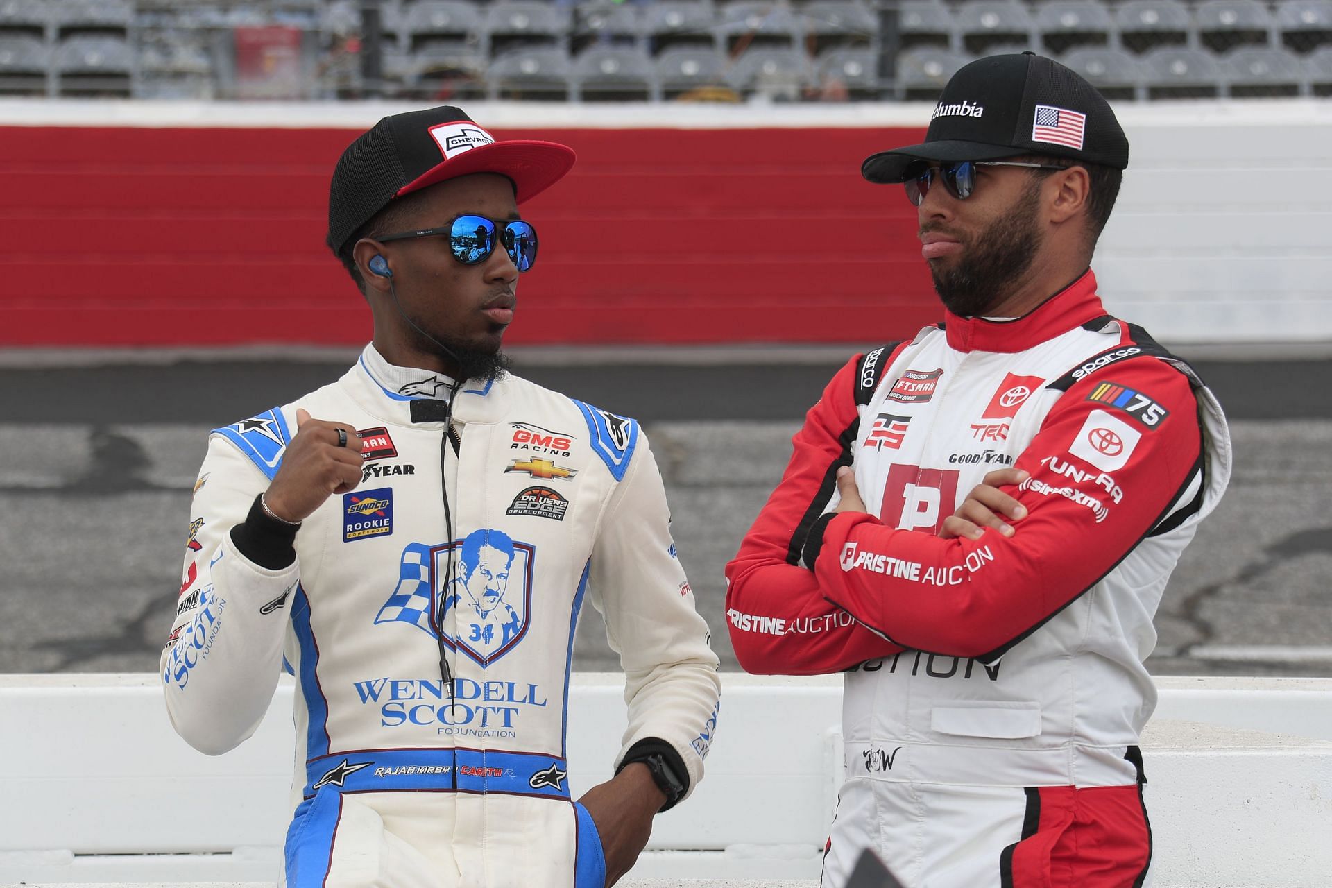 Rajah Caruth and Bubba Wallace at North Wilkesboro Speedway on May 20, 2023 - Source: Getty