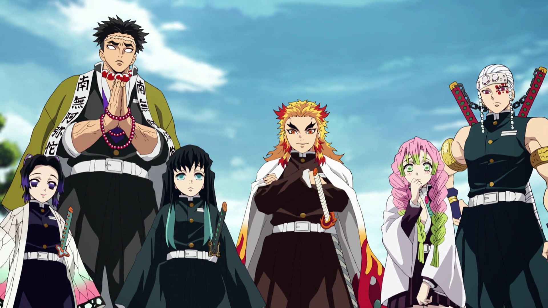 The Hashiras as seen in the Hashira Meeting arc (Image via Ufotable)