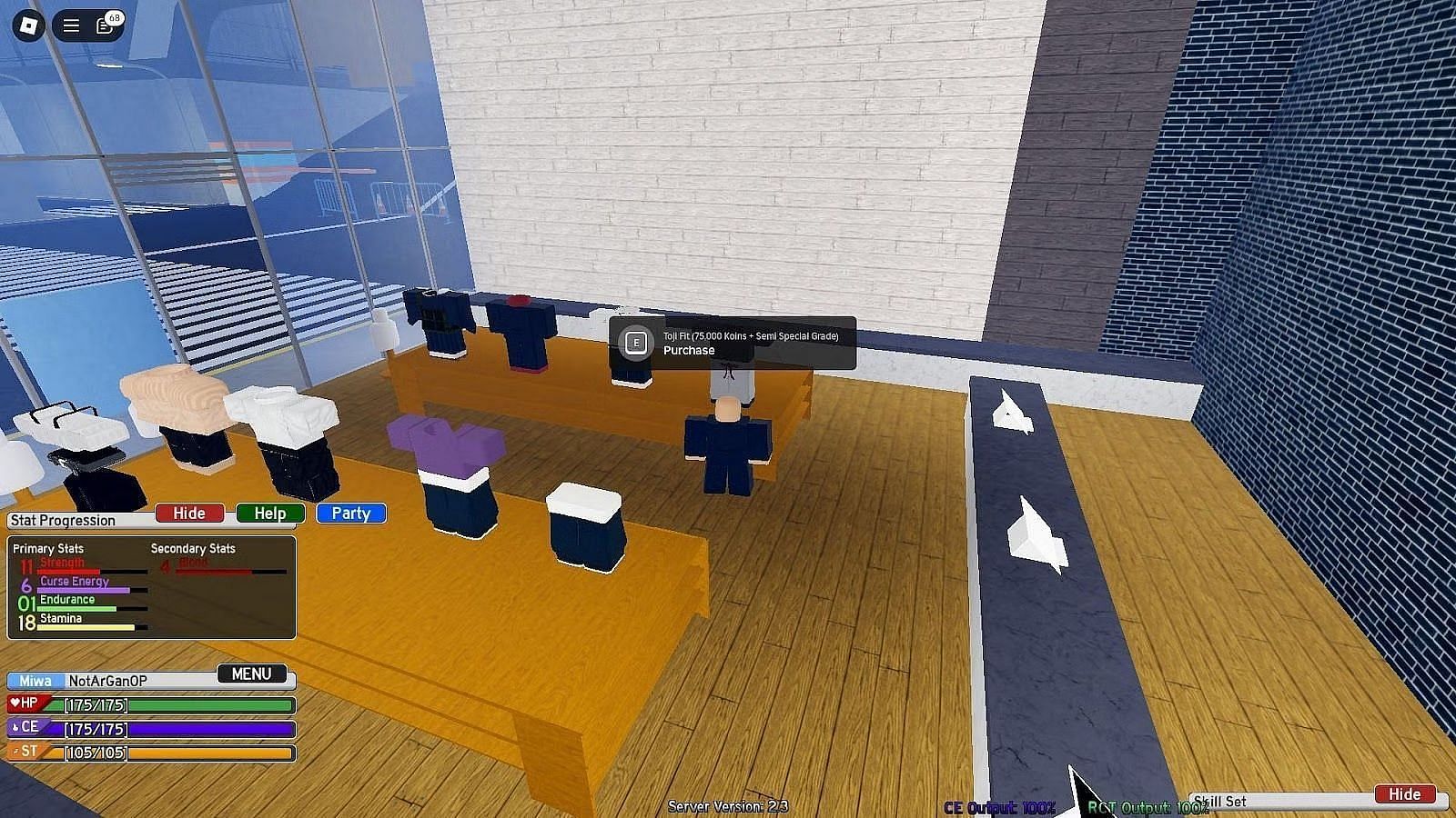 The costume shop (Image via Roblox)