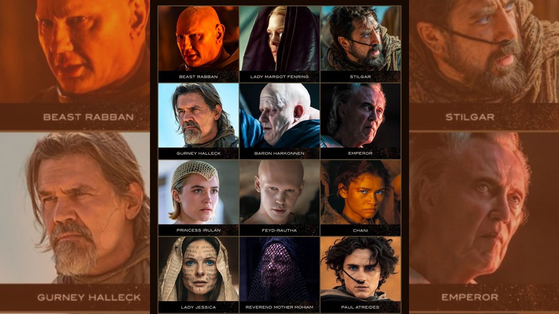 Some characters from the Houses in Dune universe (Image via Instagram/@dunemovie)