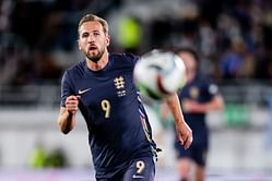 English footballer Harry Kane comes inches away from a hole-in-one on par 4